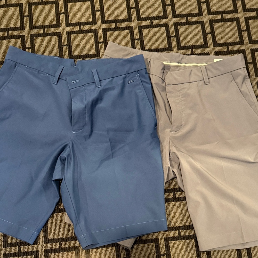 Men's Blue and Gray Shorts